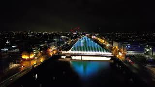 Dublin Christmas Light DJI Air 2s Drone Footage | Samuel Beckett Bridge Ireland | Eyecha 10