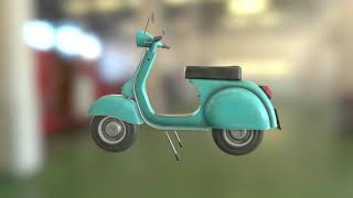 Vintage Scooter 3D model