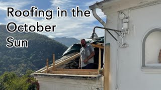 October sun roofing - building the concrete belt