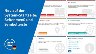 Neu auf der System-Startseite: Seitenmenü und Symbolleiste