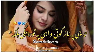 Ta Che Pa Naz Gotty Wahi Pa Tor Peeki 🥰 ( Slowed+Reverb ) Pashto New Song  @Chicks4kids