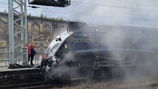 Sir Nigel Gresley leaving Carlisle with the Fellsman in a cloud of steam 28/08/24.