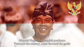 National Anthem of Indonesia "Indonesia Raya" with Indonesia and English Subtitle