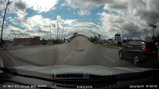 Toyota matrix driving wrong way and family jaywalking