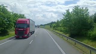 Driving in Czech Republik, route 38, Nova Ves - Stary Kolín