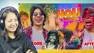 Reacting to HOLI DHAMAL by @JerryLimbu