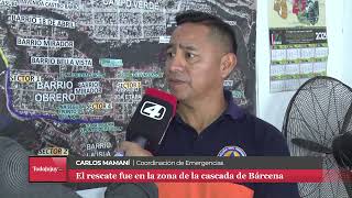 CARLOS MAMANÍ - Coordinación de Emergencias - Rescatan a turistas de la Cascada de Bárcena