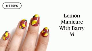 Lemon Nail Art With Barry M : Fruity Nail Art Using Cruelty Free + Vegan Nail Polish by Barry M