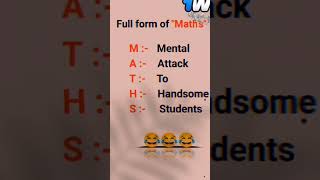 🤣 Full Form Of Maths 😅 | Comedy Shorts | #shorts #youtubeshorts #comedy #funny #tranding #ytshorts