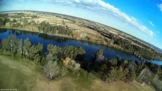 Mobius Action Cam on RC Phantom FX61 Flying Wing after balancing prop.