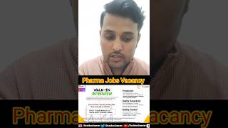 Pharma job vaccancy fresher / Pharma company fresher job update 🤗