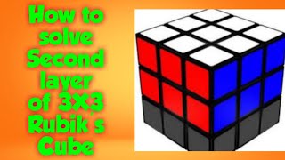 Very easy way to Solve 2nd layer of 3x3 Rubik's Cube