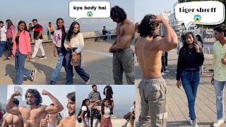 when bodybuilder shirtless in public amazing cute girls reaction 😱