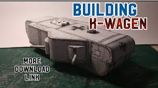 Building 🇩🇪K-Wagen🇩🇪 (German Super Heavy Tank) #satisfyingvideo #papercraft #history #thegreatwar