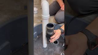 How to install one way valve on a sump pump. #diy #tools #construction  #asmr