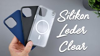 Apple Leder vs Silikon vs Clear Case | Welches ist am besten?