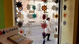 exhibition of star mandalas at Corina Bookstore, Arad, Romania, Europe