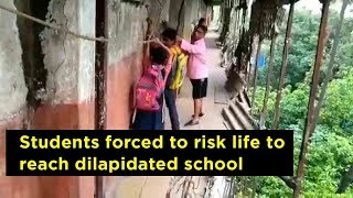 Mumbai: Heights of civic apathy; students forced to risk life to reach dilapidated school