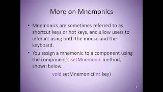 13-6 - Mnemonics and Tool Tips - Josh