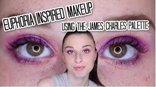 euphoria inspired makeup using the james charles palette