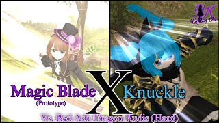 Magic Blade Test + Solo Knuckles Vs. Red Ash Dragon Rudis (Hard) - [Toram Online]