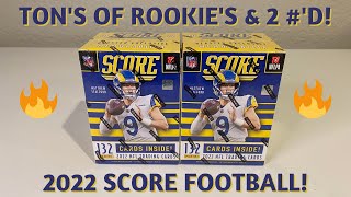 REVIEW OF 2022 SCORE FOOTBALL - BLASTER BOX! - TONS OF ROOKIES!