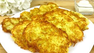 Картофельные драники. Рецепт без муки и яиц. Невероятно вкусные / Potato pancakes. Recipe. Eng sub