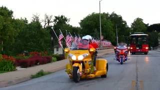 GOLD WING ROAD RIDERS ASSOCIATION FLAG PARADE PONTIAC ILLINOIS