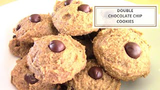 ALMOND FLOUR DOUBLE CHOCOLATE CHIP COOKIES || Gluten Free || グルテンフリークッキー