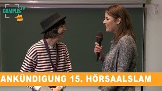 Ankündigung 15. Hörsaalslam - Campus TV Clips