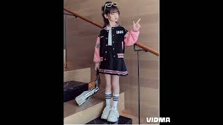 *GIRLS TWO PC LONG SLEEVES VARSITY JACKET COLLAR WITH CUTE PLEATED SKIRT*