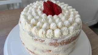 Naked cake à la fraise🍓Dessert gourmand et facile pour faire plaisir à tout le monde🥰🔥