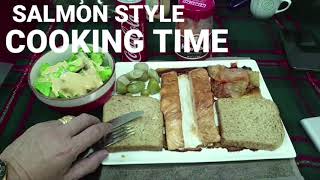 COOKING AND EATING TIME WITH SALMON