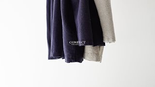 【Experience CONFECT Clothes】リネンインレーキーネックカーディガン