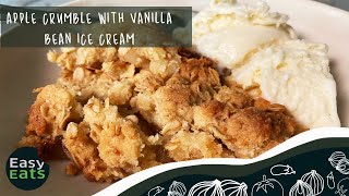 Alex's apple crumble with vanilla bean ice cream