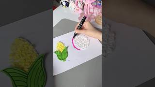 Vẽ BỨC TRANH TRÁI CÂY với 1 ý tưởng hay 😱 | Bò Cutie #diy #shorts #drawing