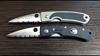 Spyderco C25 Frank Centofante. 1st Gen VS 2nd Gen.