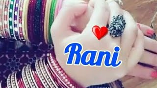 👰 Rani 👸💜name love image new latest whatsapp status