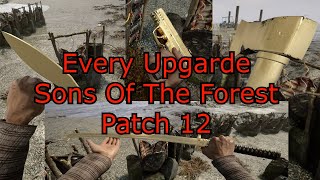 Every Upgraded Golden Solafite Weapon Sons Of The Forest