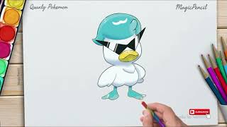 How to draw Quaxly Pokemon