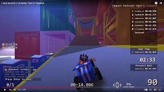 I race around a Container Yard in Zeepkist