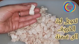 تحويل لية الخروف الى سمنة لفوائدها العظيمة المذكورة في القرآن (شحوم الاغنام)