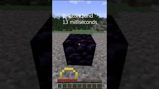 What is The Quickest You Can Mine Obsidian? (Minecraft Fact)