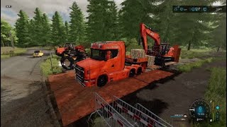 Buying JCB excavator/pallets for the gardens/continue the big forest project |Public Work |Fs22 |Ps4