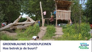 Webinar groenblauwe schoolpleinen #1: Buurtbetrokkenheid