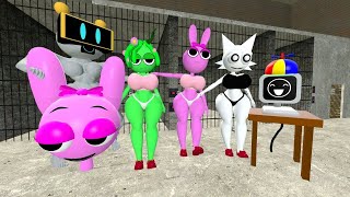 SPRUNKI ESCAPE POLICE PARTY! MISS PINKY and Miss WENDA Party in Garry's Mod