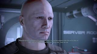 Mass Effect 2 Legendary Edition Shepard speaks to Admiral Hacket