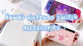 kawaii nintendo switch accessories unboxing | cute + affordable nintendo switch cases ft. Geekshare