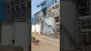 Tank assembly at construction site in thermal power plant #powergeneration