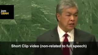 Zahid Hamidi Gagap di PBB, tak sedar diri hina Tun M lagi.